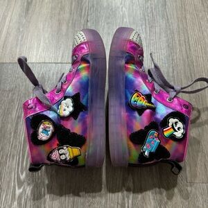 Skechers Shoes Kids High Top Sneakers Twinkle Toes Rainbow